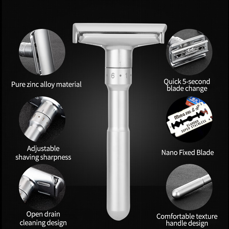 YUNCHI pisau cukur pria, alat  - Straight Razor Safety ulasan dan harga