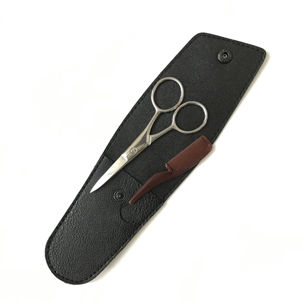 1Set Gunting Alis Stainless St - Men'S Grooming Eyebrow Trimming ulasan dan harga