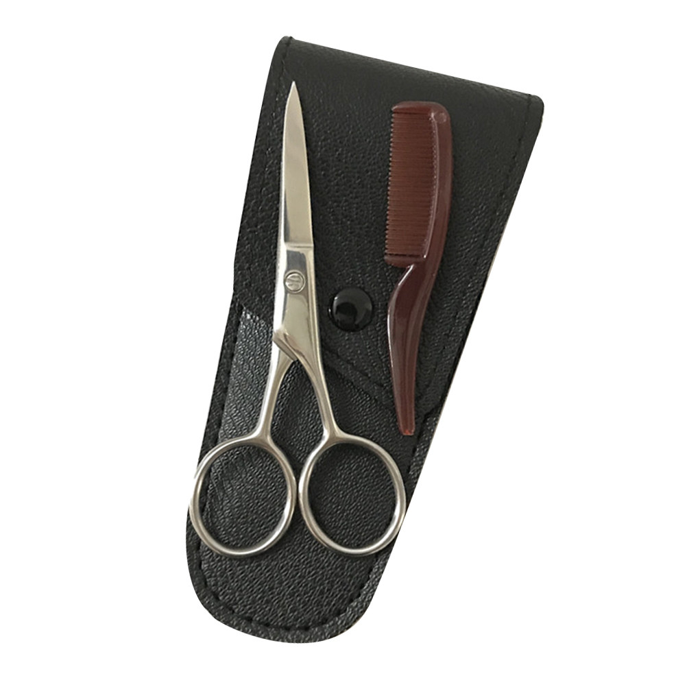 1Set Gunting Alis Stainless St - Men'S Grooming Eyebrow Trimming ulasan dan harga