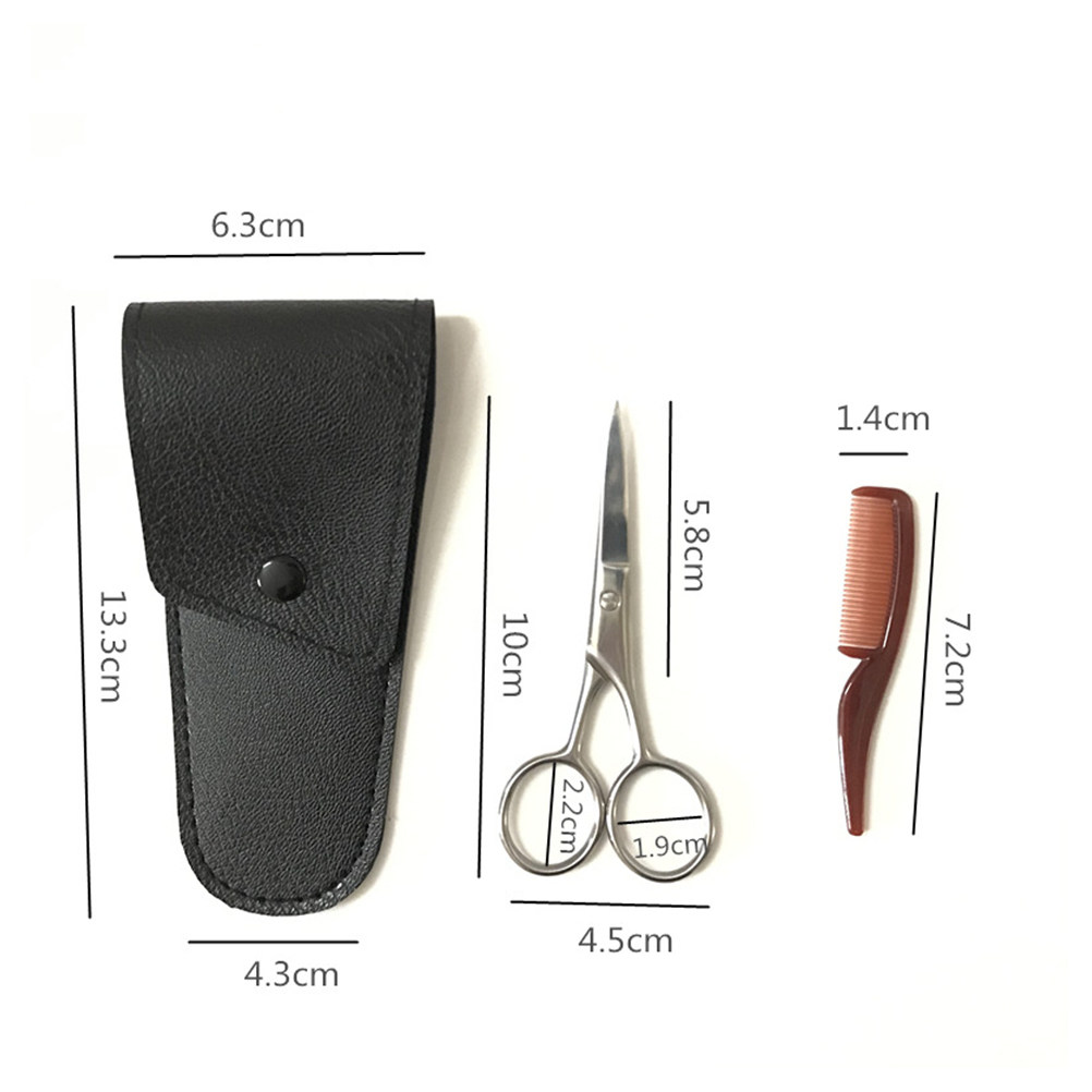 1Set Gunting Alis Stainless St - Men'S Grooming Eyebrow Trimming ulasan dan harga